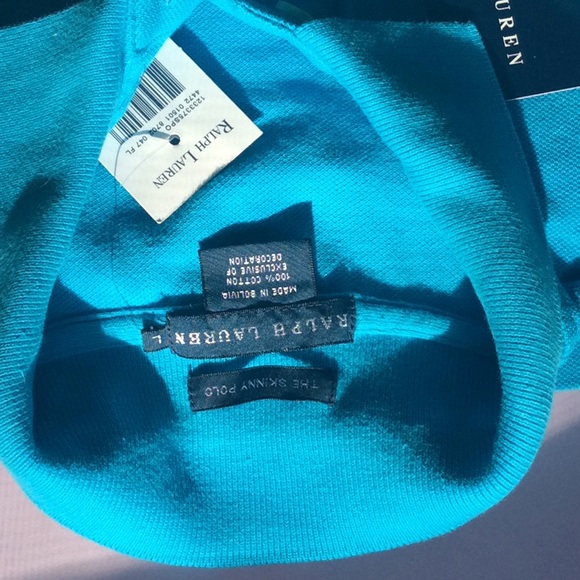 Ralph LAUREN Skinny POLO (L) turquoise - Picture 4 of 4